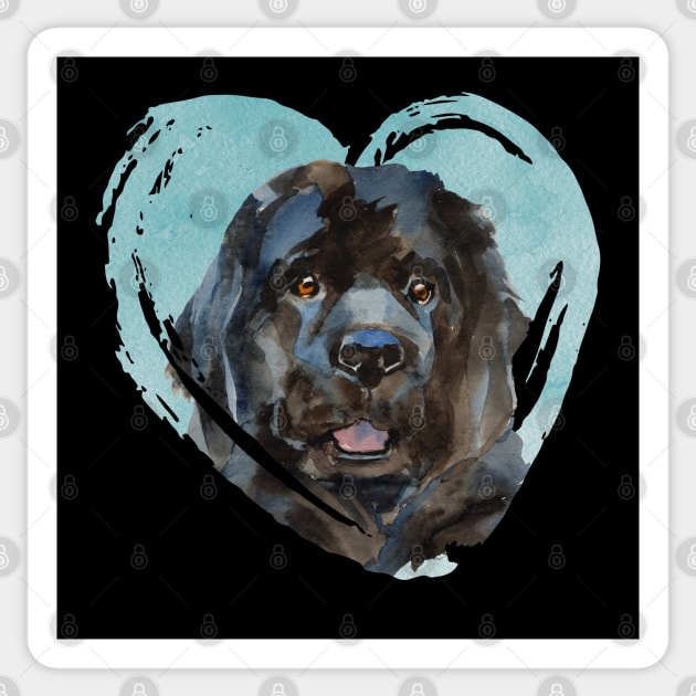 Newfoundland Portrait Sticker by AngelFlame